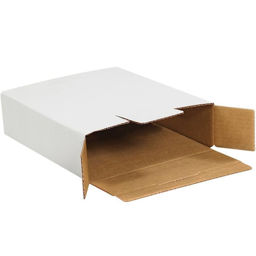 Box Partners 11 1/8 X 8 5/8 X 2 1/2" White Side Loading Locking Mailer Pkg Of 50