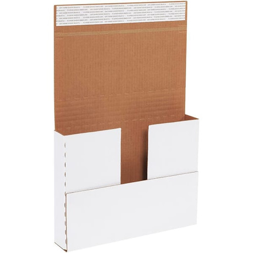 Box Partners 12 1/8 X 9 1/8 X 2" White Deluxe Easy-Fold Mailers Pkg Of 25