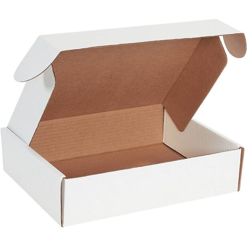 Box Partners 12 1/8x9 1/4x3" White Deluxe Literature Mailers Package Of 50