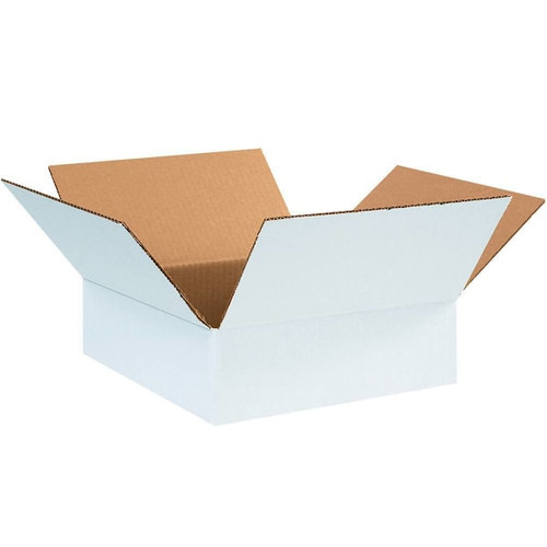 Box Partners 12 X 12 X 4" White Corrugated Boxes Pkg Of 25