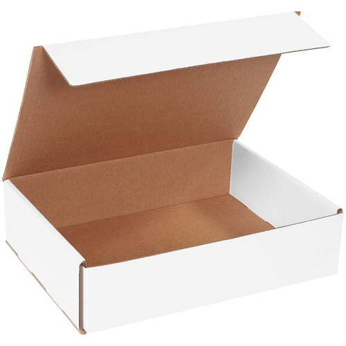 Box Partners 12 X 9 X 3" White Corrugated Mailers Pkg Of 50