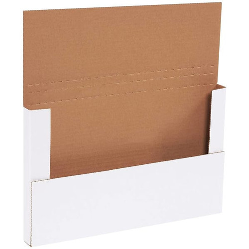 Box Partners 14 1/8 X 8 5/8 X 1" White Easy-Fold Mailers Pkg Of 50