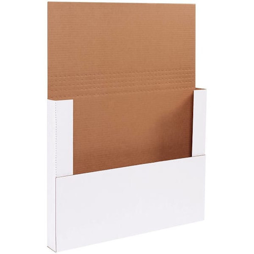 Box Partners 17 1/4x11 1/4x2" White Easy-Fold Mailers Package Of 50