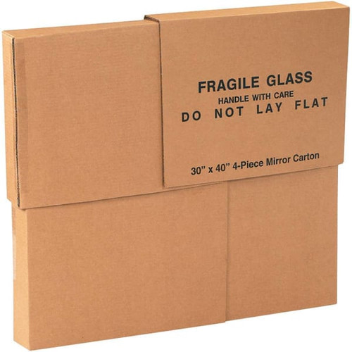 Box Partners 30x3 1/2x40" 1 Piece Of 30x40" 4-Piece Mirror Boxes Package Of 4