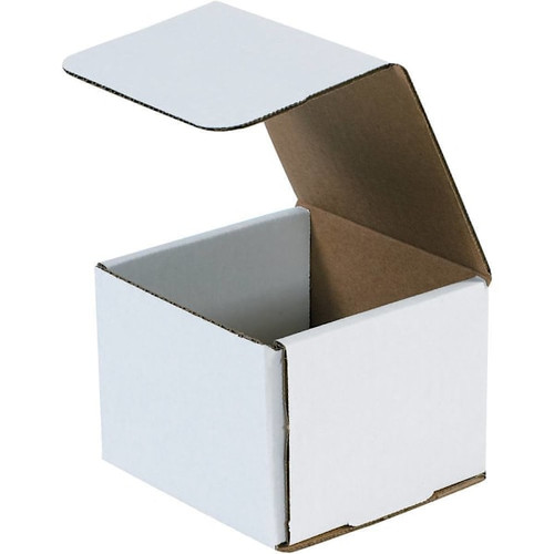 Box Partners 4 3/8 X 4 3/8 X 3 1/2" White Corrugated Mailers Pkg Of 50