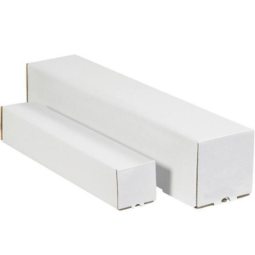 Box Partners 5 X 5 X 12" White Square Mailing Tubes Package Of 25