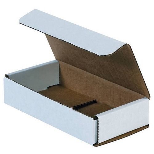 Box Partners 6 1/2 X 3 1/4 X 1 1/4" White Corrugated Mailers Package Of 50