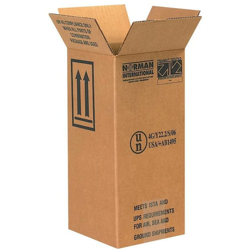 Box Partners 6 X 6 X 12 3/4" 1 1 Gallon Plastic Jug Haz Mat Boxes Pkg Of 20