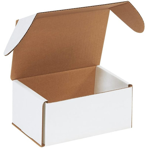 Box Partners 7 5/8 X 5 7/16 X 3 9/16" White Outside Tuck Mailers Package Of 25