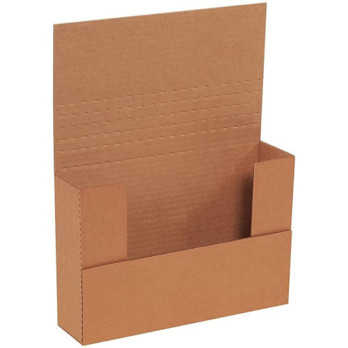 Box Partners 9 1/2 X 6 1/2 X 3 1/2" Kraft Easy-Fold Mailers Package Of 50