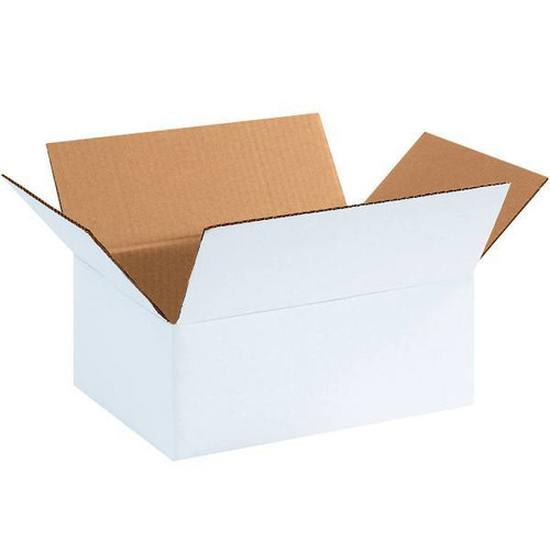 Box Partners Corrugated Boxes 11 3/4"X8 3/4"X4 3/4" White Package Of 25