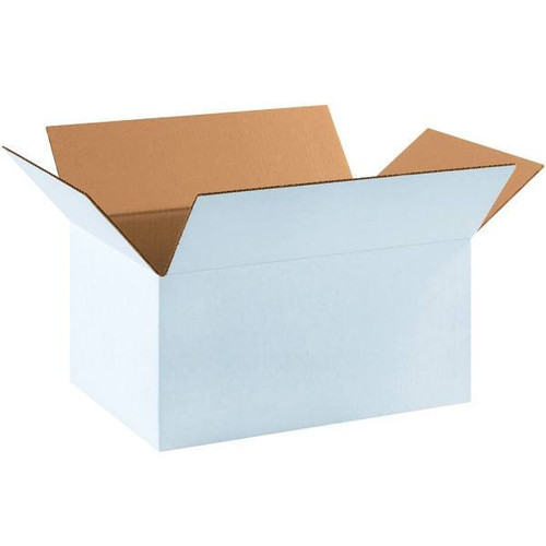 Box Partners Corrugated Boxes 17 1/4"X11 1/4"X8" White Package Of 25