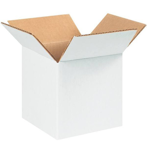 Box Partners Corrugated Boxes 5"X5"X5" White Package Of 25