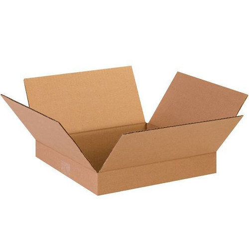 Box Partners Flat Corrugated Boxes 13"X13"X2" Kraft Package Of 25