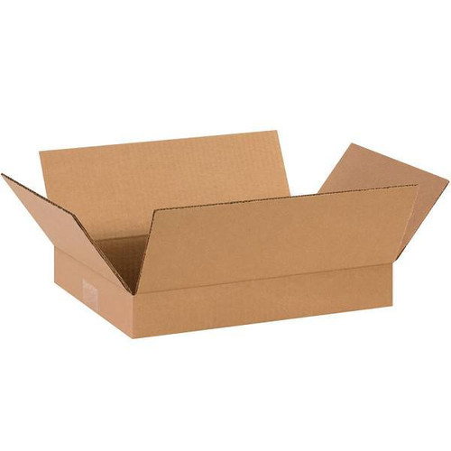 Box Partners Flat Corrugated Boxes 14"X10"X2" Kraft Package Of 25