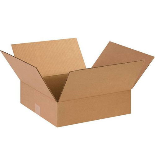 Box Partners Flat Corrugated Boxes 14"X14"X4" Kraft Package Of 25