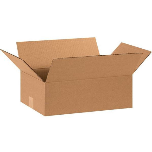 Box Partners Flat Corrugated Boxes 15"X10"X5" Kraft Package Of 25