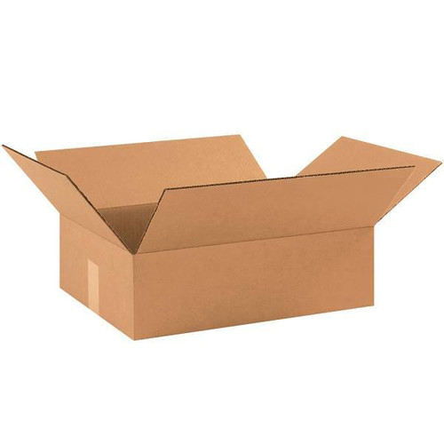 Box Partners Flat Corrugated Boxes 17 1/2"X12"X3" Kraft Package Of 25