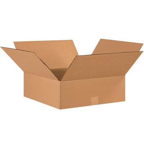 Box Partners Flat Corrugated Boxes 17"X17"X6" Kraft Package Of 20