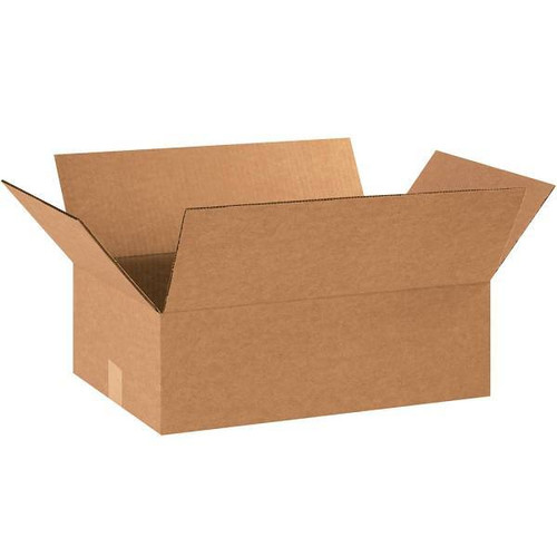 Box Partners Flat Corrugated Boxes 19"X13"X6" Kraft Package Of 25