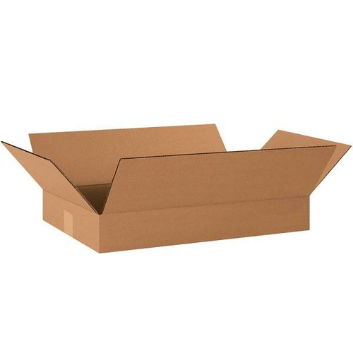 Box Partners Flat Corrugated Boxes 20"X12"X3" Kraft Package Of 25