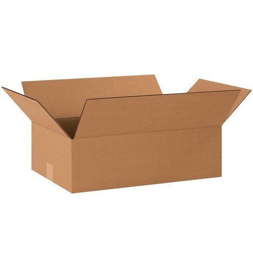 Box Partners Flat Corrugated Boxes 20"X12"X6" Kraft Package Of 25