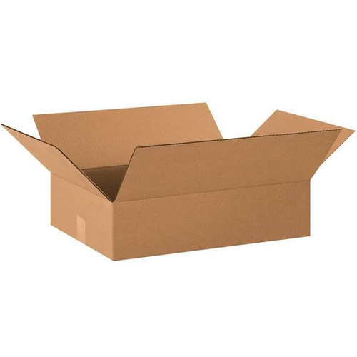 Box Partners Flat Corrugated Boxes 20"X14"X4" Kraft Package Of 25