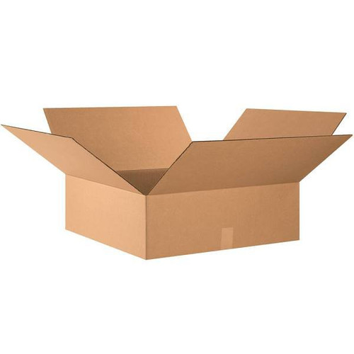 Box Partners Flat Corrugated Boxes 24"X24"X8" Kraft Package Of 10