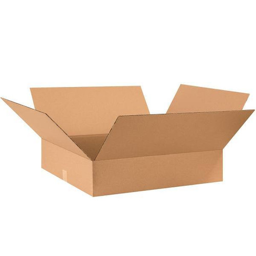 Box Partners Flat Corrugated Boxes 28"X24"X6" Kraft Package Of 10
