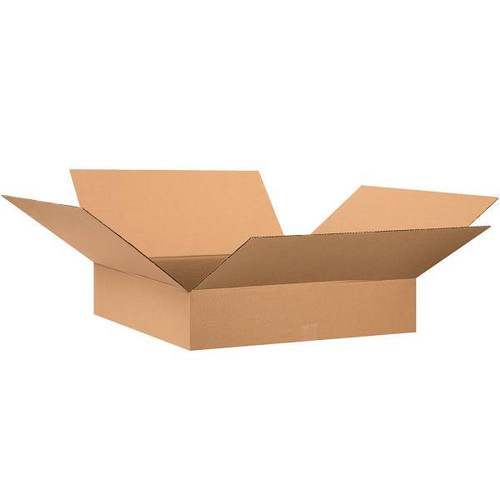 Box Partners Flat Corrugated Boxes 28"X28"X6" Kraft Package Of 10