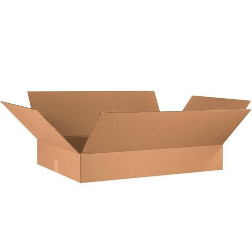Box Partners Flat Corrugated Boxes 36"X24"X6" Kraft Package Of 10