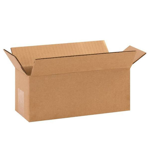 Box Partners Long Corrugated Boxes 10"X4"X4" Kraft Package Of 25