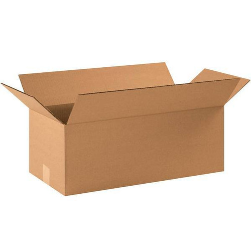 Box Partners Long Corrugated Boxes 22"X10"X8" Kraft Package Of 20