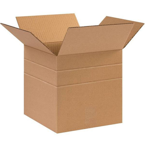 Box Partners Multi-Depth Corrugated Boxes 10"X10"X10" Kraft Package Of 25
