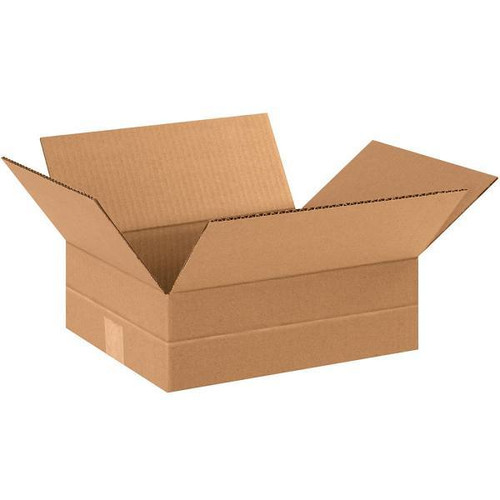 Box Partners Multi-Depth Corrugated Boxes 12"X10"X4" Kraft Package Of 25