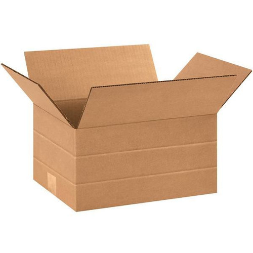 Box Partners Multi-Depth Corrugated Boxes 12"X9"X6" Kraft Package Of 25