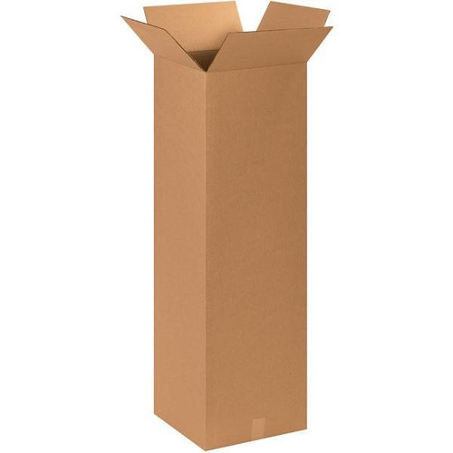 Box Partners Tall Corrugated Boxes 15"X15"X48" Kraft Package Of 10