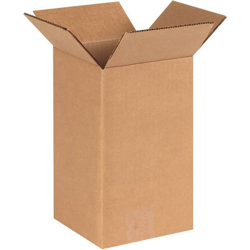 Box Partners Tall Corrugated Boxes 6"X6"X10" Kraft Package Of 25