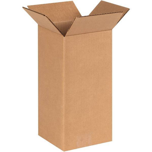 Box Partners Tall Corrugated Boxes 6"X6"X12" Kraft Package Of 25