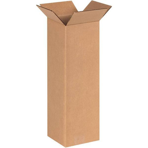 Box Partners Tall Corrugated Boxes 6"X6"X18" Kraft Package Of 25