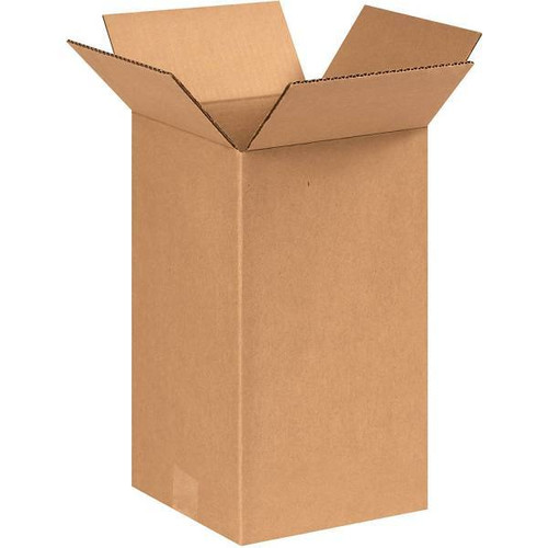 Box Partners Tall Corrugated Boxes 8"X8"X14" Kraft Package Of 25