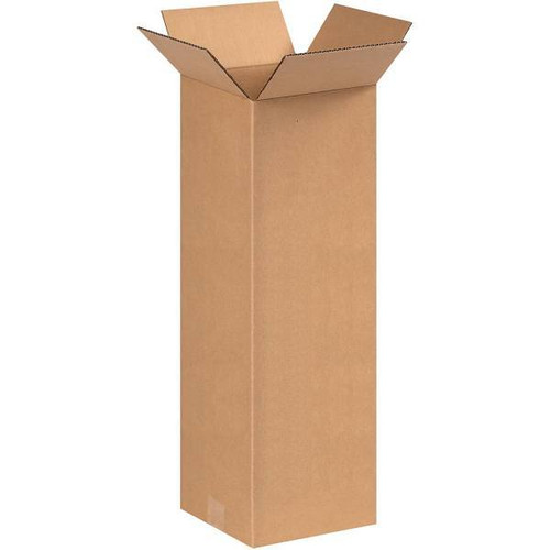 Box Partners Tall Corrugated Boxes 8"X8"X24" Kraft Package Of 25
