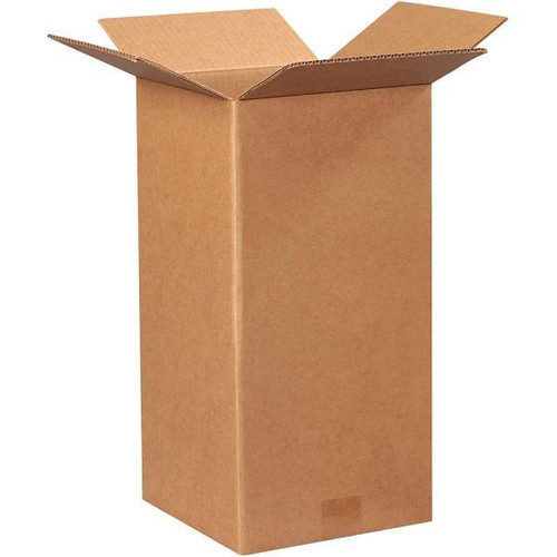 Box Partners Tall Corrugated Boxes 9"X9"X18" Kraft Package Of 25