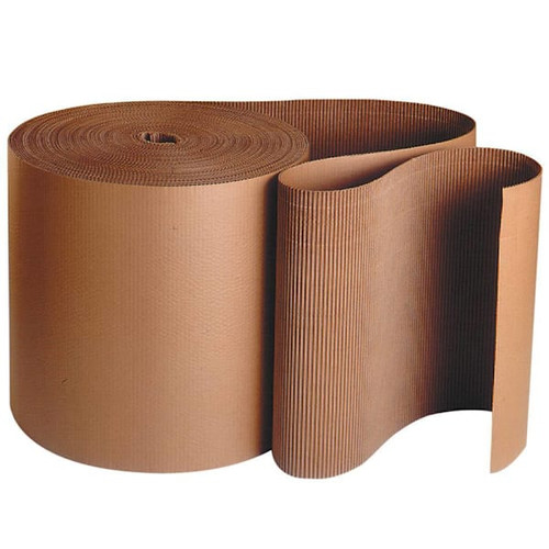 Box Partners 6" X 250' A Flute Kraft Singleface Corrugated Roll