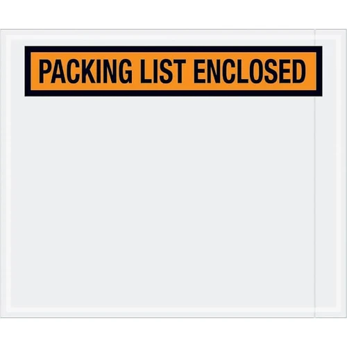 Box Partners 10 X 12" Orange "Packing List Enclosed" Envelopes Cs Of 500 PL434