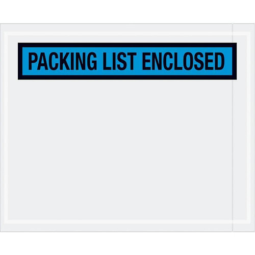 Box Partners 4 1/2 X 5 1/2" Blue "Packing List Enclosed" Envelopes Case Of 1000 PL454