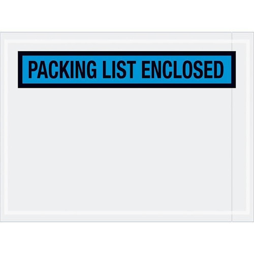 Box Partners 4 1/2 X 6" Blue "Packing List Enclosed" Envelopes Case Of 1000