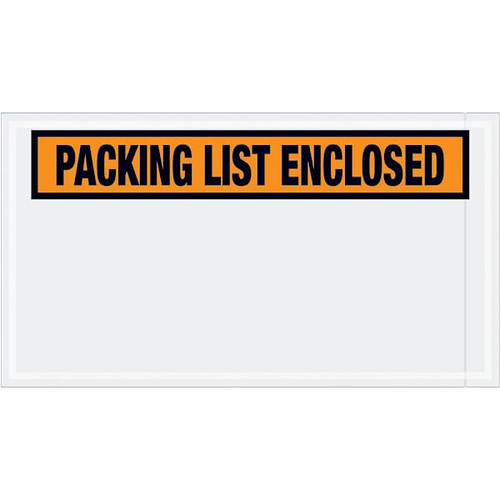 Box Partners 5 1/2x10" Orange "Packing List Enclosed" Envelopes Case Of 1000
