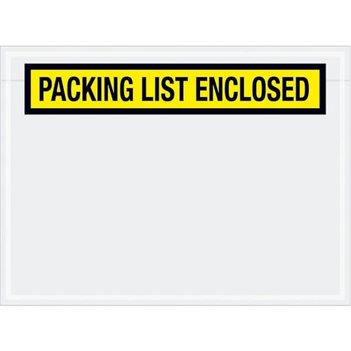 Box Partners 6 3/4 X 5" Yellow "Packing List Enclosed" Envelopes Cs Of 1000