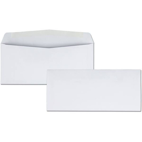 Business Source #10 Envelope Gummed Closure Side Seam White Package Of 500